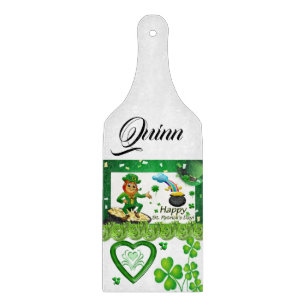 Planche à découper en verre pour la Saint-Patrick