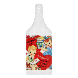 Planche à découper en verre pour la Saint-Valentin