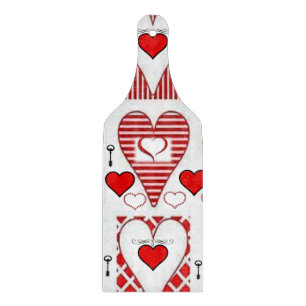 Planche à découper en verre pour la Saint-Valentin