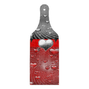 Planche à découper en verre pour la Saint-Valentin