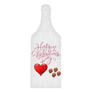 Planche à découper en verre pour la Saint-Valentin
