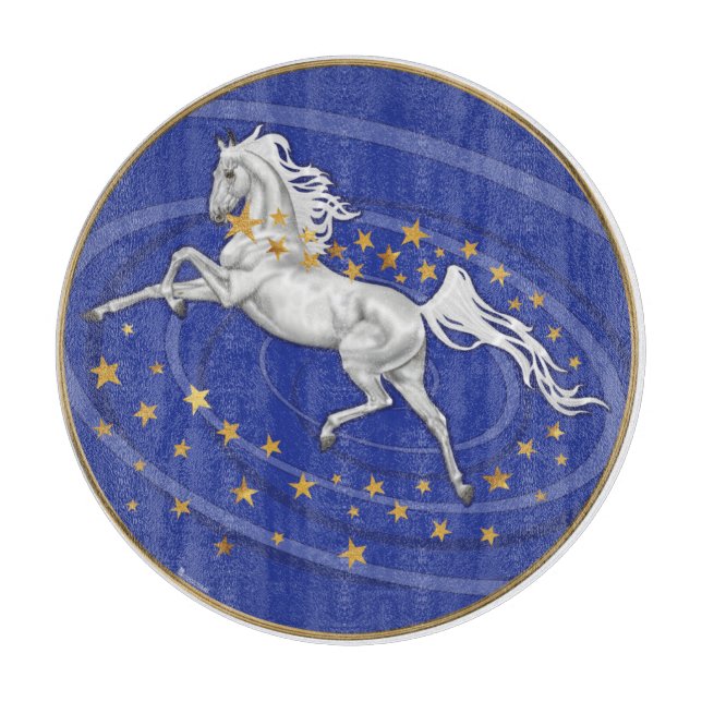 Planche à découper en verre Starry Mare (Devant)
