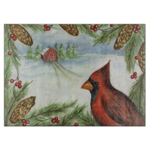 Planche à découper en verre Winter Cardinal