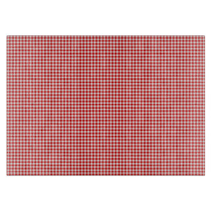 Planche À Découper En vichy-blanc-rouge-11 x 8 COUPE EN VERRE