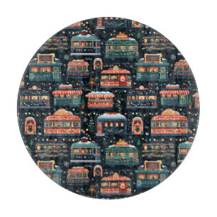 Planche À Découper Enseigne lumineuse de diner de Noël sur comptoir
