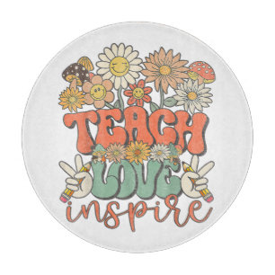Planche À Découper enseigner amour inspirer rétro rentrée des classes
