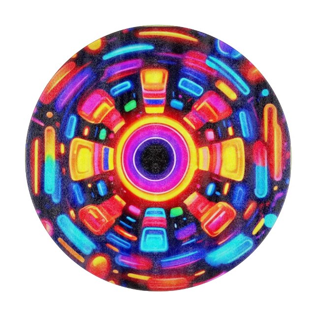 Planche À Découper Éruption énergétique psychédélique (Devant)