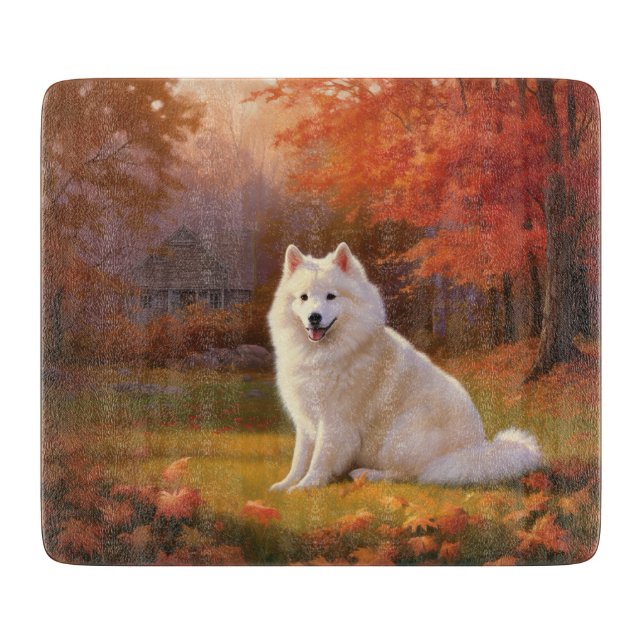 Planche À Découper Eskimo américain en automne Leaves automne inspiré (Devant)