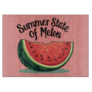 Planche À Découper État estival de Melon Retro Fruit Art