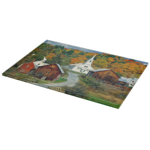 Planche À Découper États-Unis, Vermont, Waits River. Le feuillage d'a