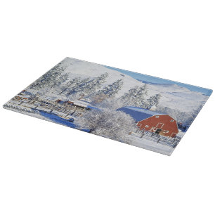 Planche À Découper États-Unis, Washington, Methow Valley, Granges dan