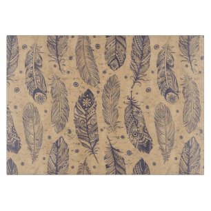 Planche À Découper Ethnic Feather Outline Motif
