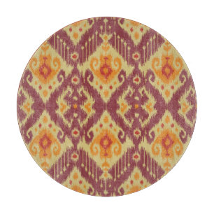 Planche À Découper Ethnic Ikat Chevron : Arrière - plan traditionnel