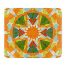 Étoile verte orange vif Kitsch Eclectique