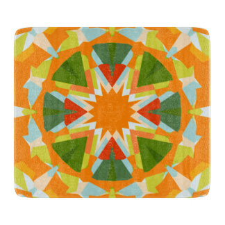 Planche À Découper Étoile verte orange vif Kitsch Eclectique