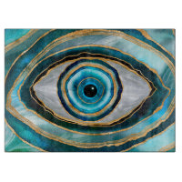 Evil Eye Amulet Aquarelle marbres et or