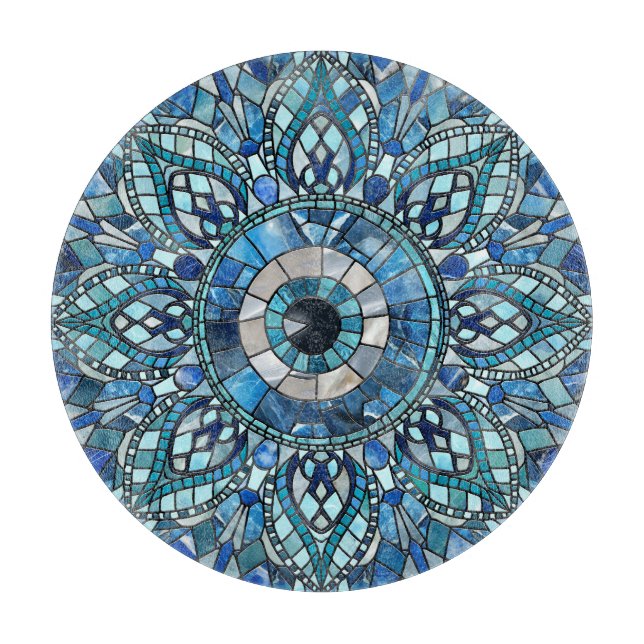 Planche À Découper Evil Oeil Amulet Mosaic Mandala Art (Devant)