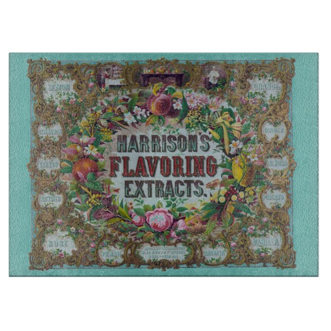 Planche À Découper Extrait de cuisson des fruits à fleurs victorienne (Devant)