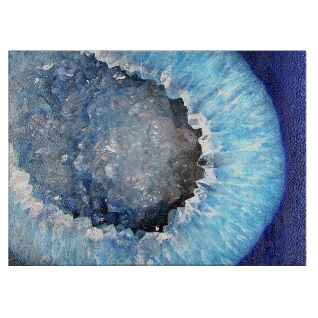 Planche À Découper Falln Geode en cristal bleu (Devant)