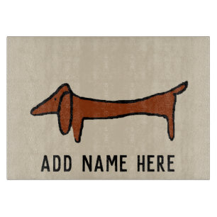 Planche À Découper Fameux Dachshund Abstrait Personnaliser