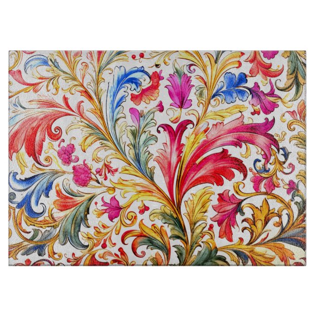 Planche À Découper Fantastique design florentin Feuilles (Devant)