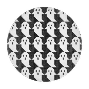 Planche À Découper fantômes d'Halloween : motif géométrique transpare