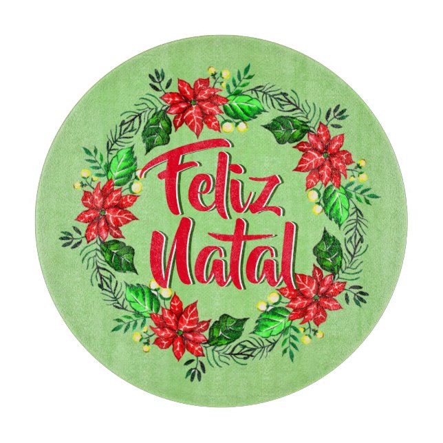Planche À Découper Feliz Natal Portugais Joyeux Noël (Devant)