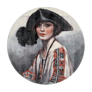 Planche À Découper Femme en blouse brodée