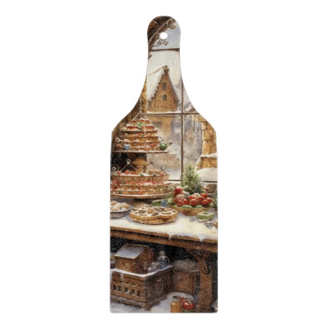 Planche À Découper Fenêtre de boulangerie de Noël (Devant)