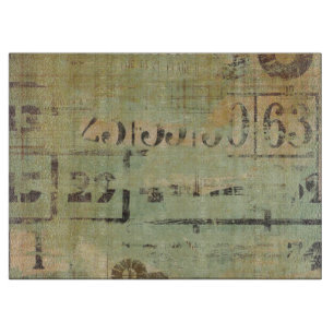 Planche À Découper Ferme rustique de collage de bingo-test