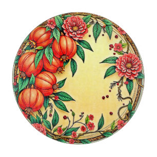 Planche À Découper Festive Automne Floral Illustration Design