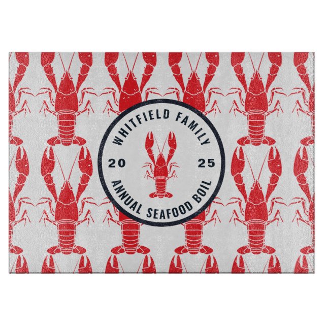 Planche À Découper Fête de famille Homard bouillir sur mesure (Devant)