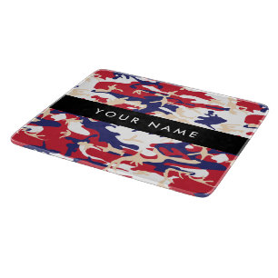 Planche À Découper Fête de l'Indépendance Camouflage Votre nom Person