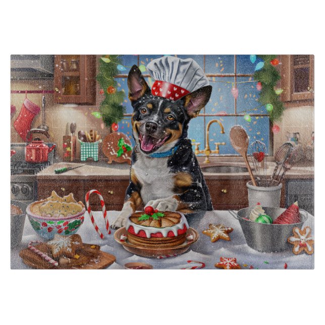 Planche À Découper Fête de Noël australienne des fêtes de bétail (Devant)