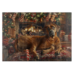 Planche À Découper Fête de Noël du chien de Rhodesian Ridgeback