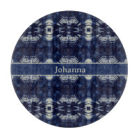 Feuille de palmier en bleu de Delft | Symétrique p