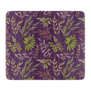 Planche À Découper Feuilles botaniques : un dos violet époustouflant
