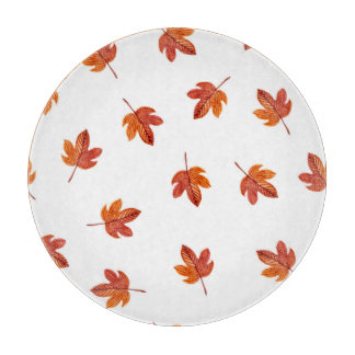 Planche À Découper Feuilles d'automne aquarelle main tirée