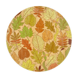 Planche À Découper Feuilles d'automne : impression en tissu transpare