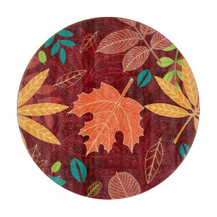 Planche À Découper Feuilles d'automne : Motif de la nature sans trans