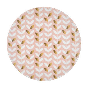 Planche À Découper Feuilles d'or élégantes : Rosy Vintage.