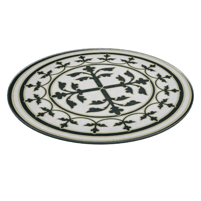 Planche À Découper Feuilles médiévaux Green White Wreath (Coin)