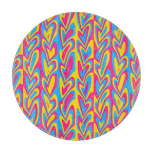 Planche À Découper Fière Fierté Pansexuelle Groovy Trippy Squiggly Qu