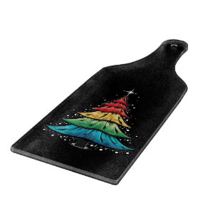Planche À Découper Fierté LGBTQ Arc-en-ciel Drapeau Gay Arbre de Noël