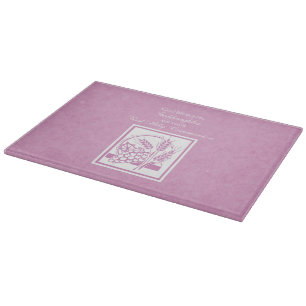 Planche À Découper Filleule Première Communion, Rose