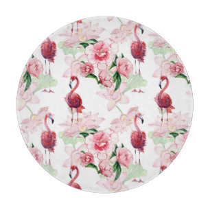 Planche À Découper Flamant rose rose : Élégance Motif sans couture