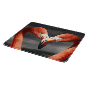 Planche À Découper Flamants roses amoureux