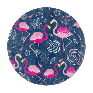Planche À Découper Flamants roses roses : Graphic Dark Motif