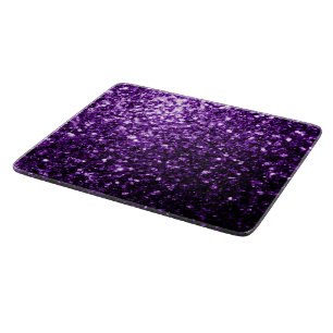 Planche À Découper Flamme de parties scintillant foncé violet brillan