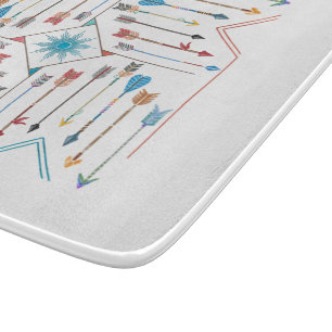 Planche À Découper Flèches Boho et Sun V11 Sq ID748